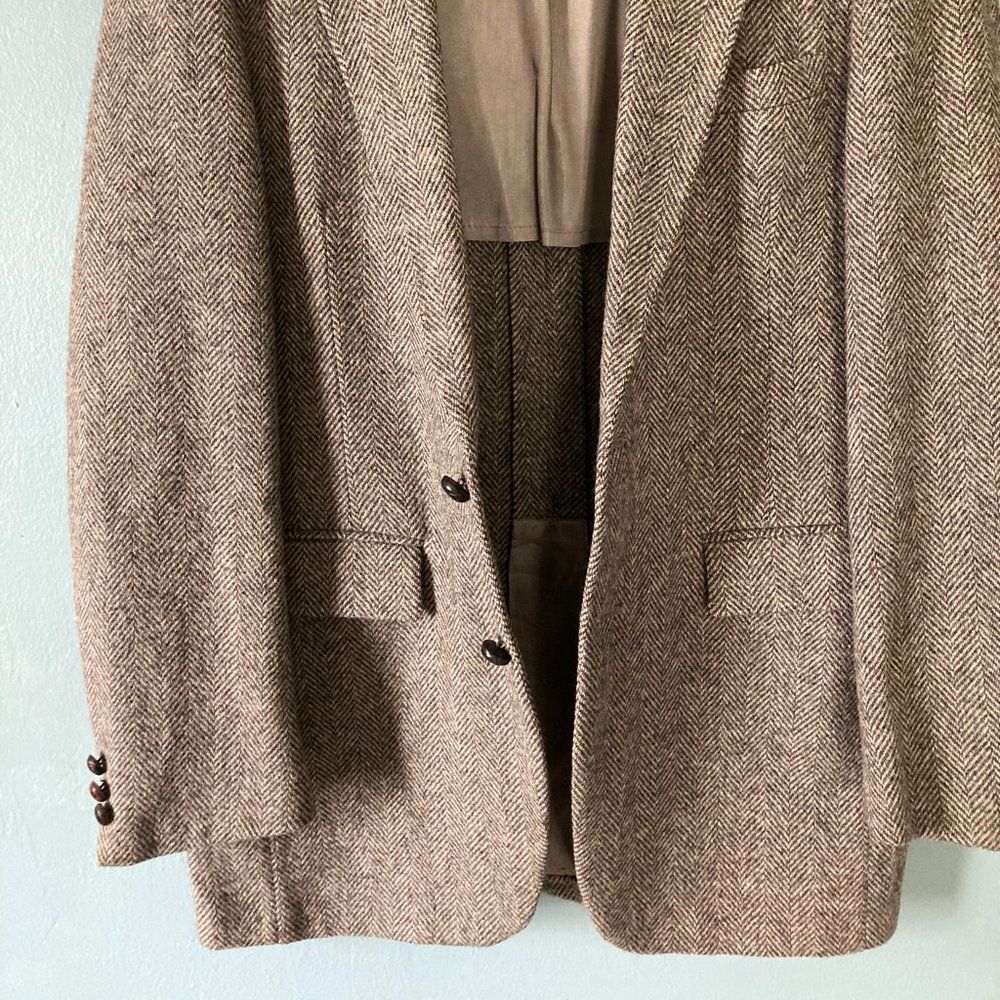 Northampton light gray tweed 2 button lined wool vintage sport coat - Picture 3 of 8